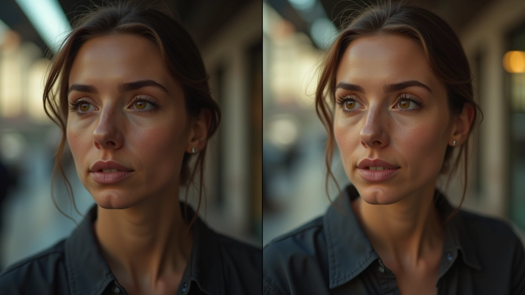 Comparação de duas versões do mesmo vídeo — antes e depois da correção de cor e efeitos